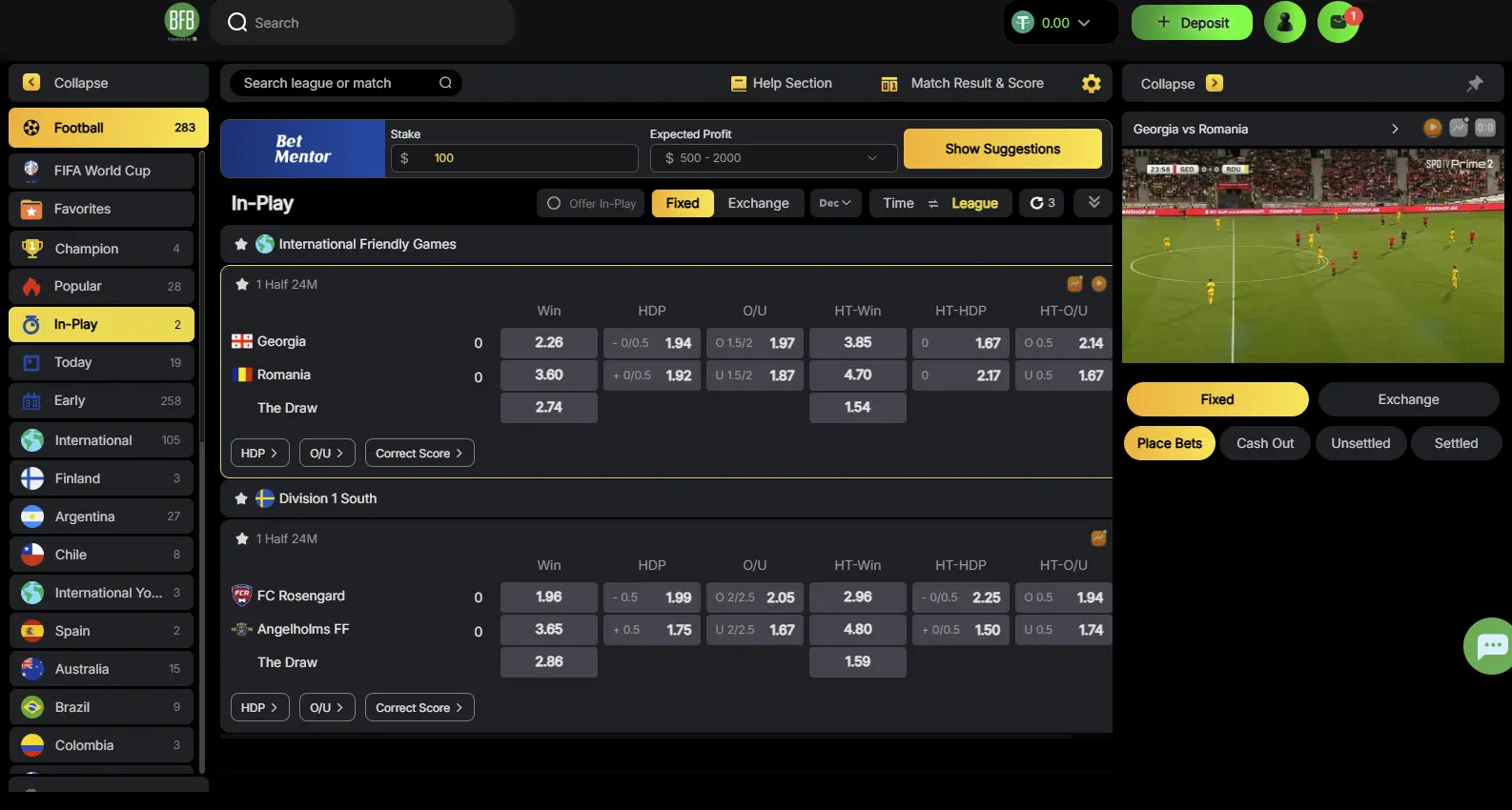 BFB247-96EX Sportsbook with live streams