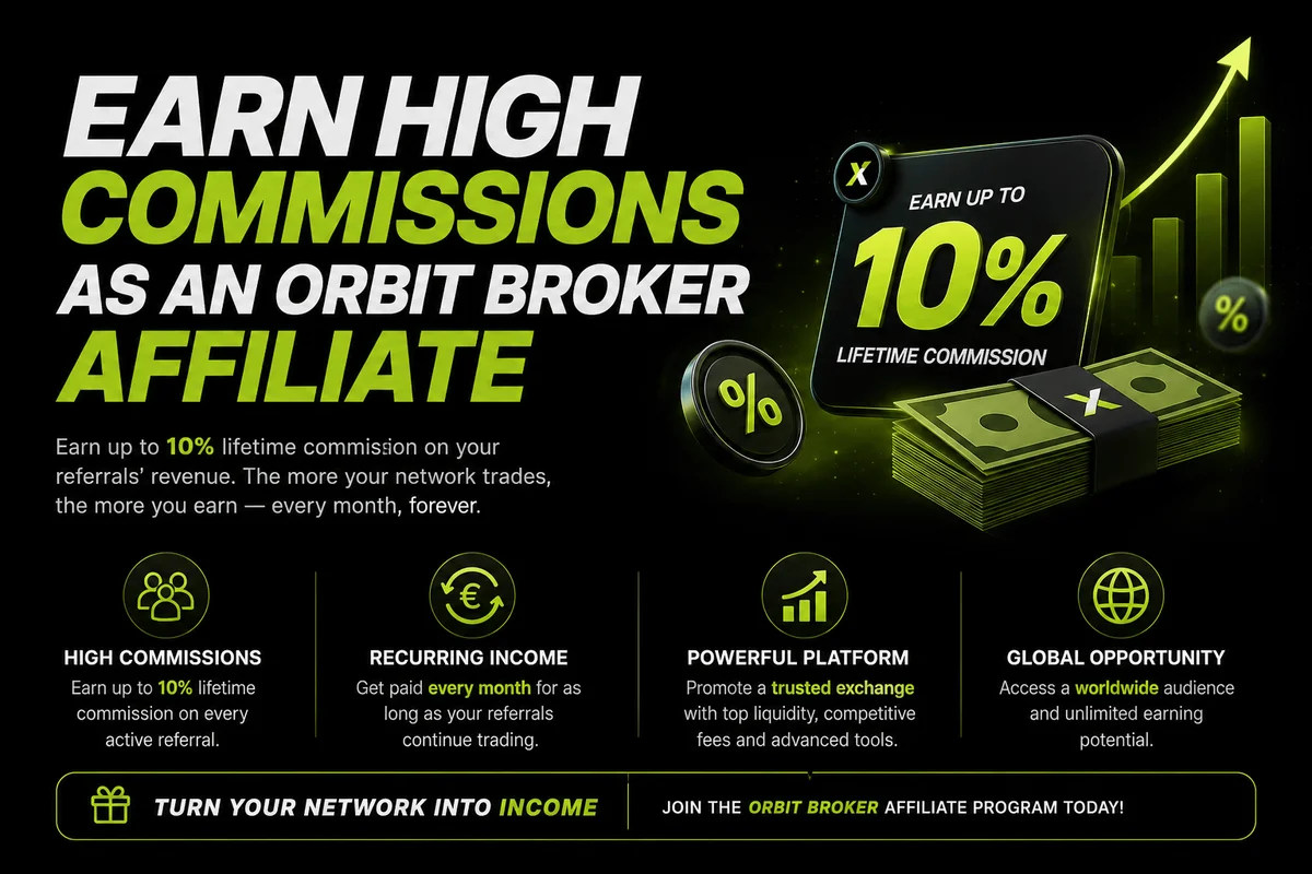 Orbit Exchange affiliate program — earn up to 10% lifetime commission on referrals with high commissions, recurring income and global opportunity